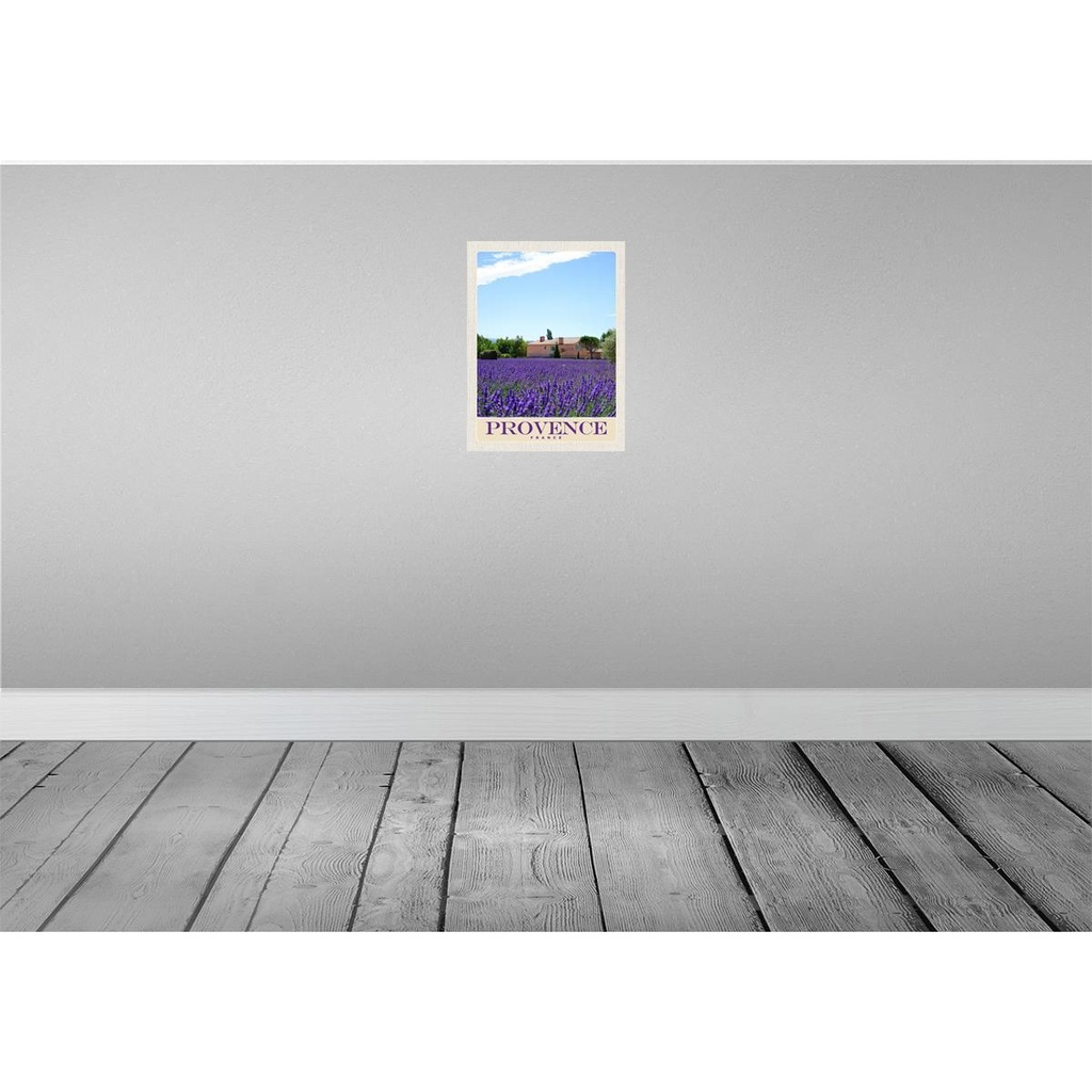 [LA-138120] Blechschild 40x30 cm Provence Frankreich Urlaub Natur Haus lila Bildmotiv Reisemotiv Abenteuer Reisen Europa Bild 2