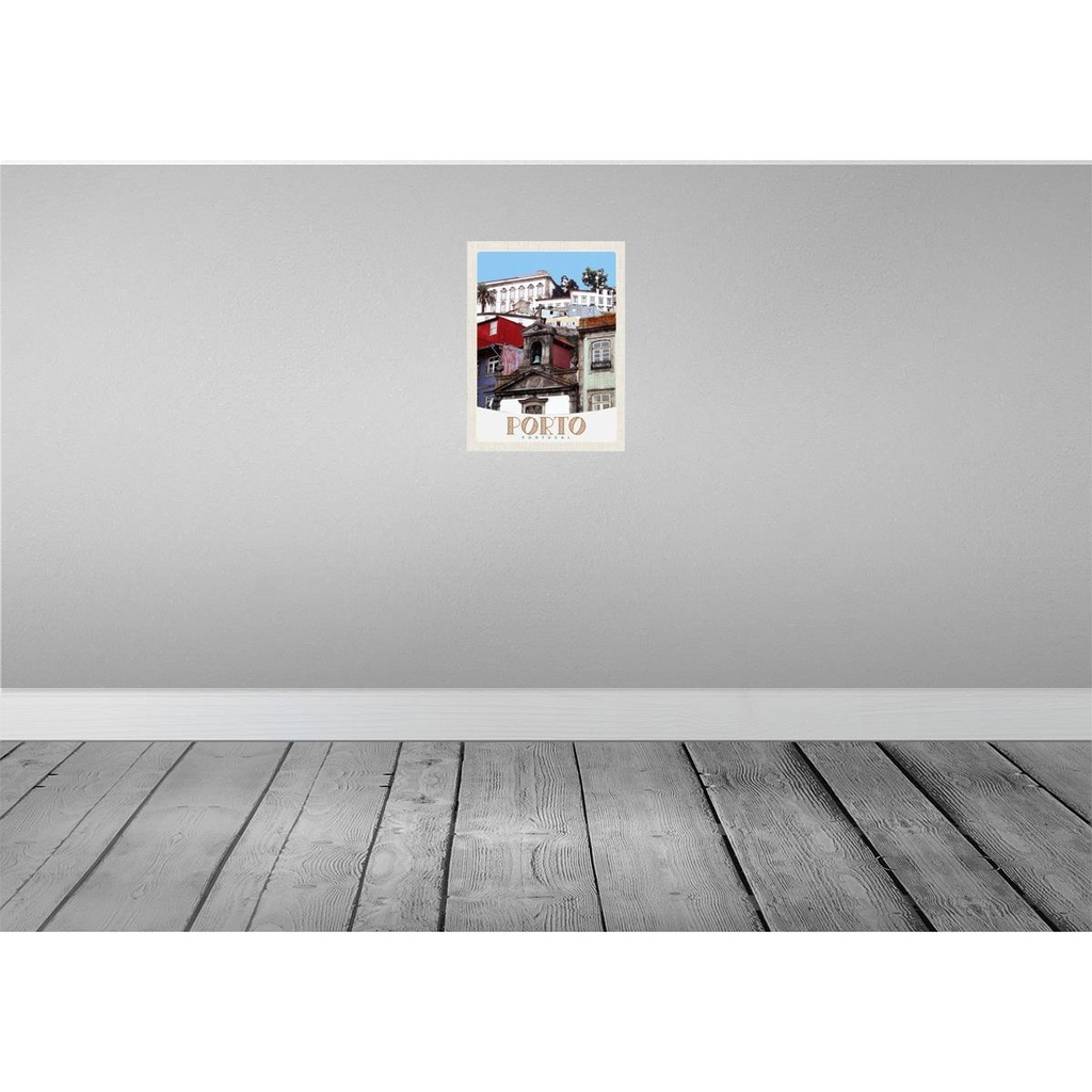 [LA-138133] Blechschild 40x30 cm Porto Portugal Urlaub Stadt Europa Bildmotiv Reisemotiv Abenteuer Reisen Straße Bild 2