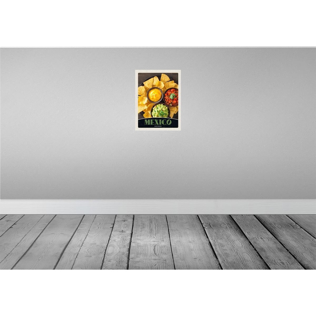 [LA-138153] Blechschild 40x30 cm Mexiko Nachos USA Urlaub Käse scharf Gerichte Bildmotiv Reisemotiv Abenteuer Reisen Amerika Bild 2