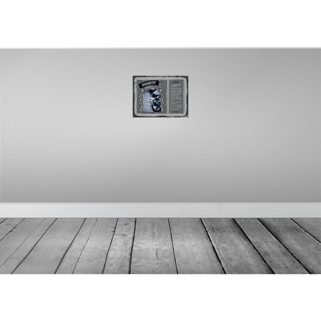 [LA-138171] Blechschild 30x40 cm Bauarbeiter starker Macher eifrig Beruf Arbeit Bild 2
