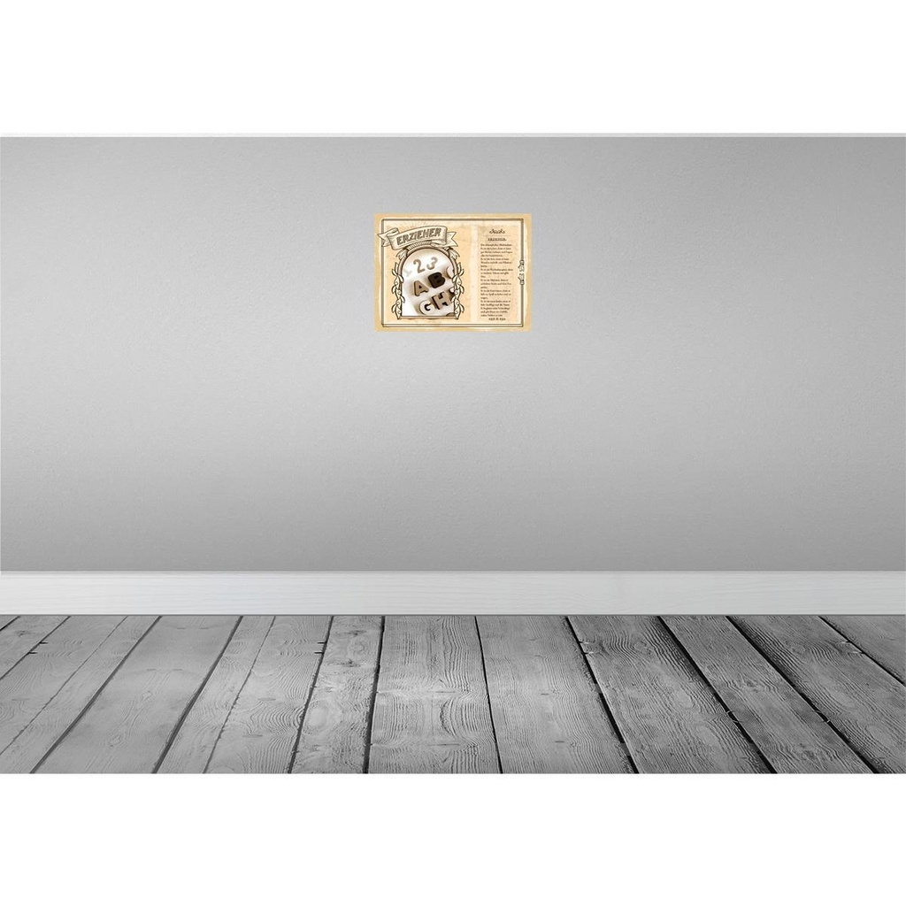 [LA-138195] Blechschild 30x40 cm Erzieher lebensfrohes Multitalent Beruf Arbeit Bild 2