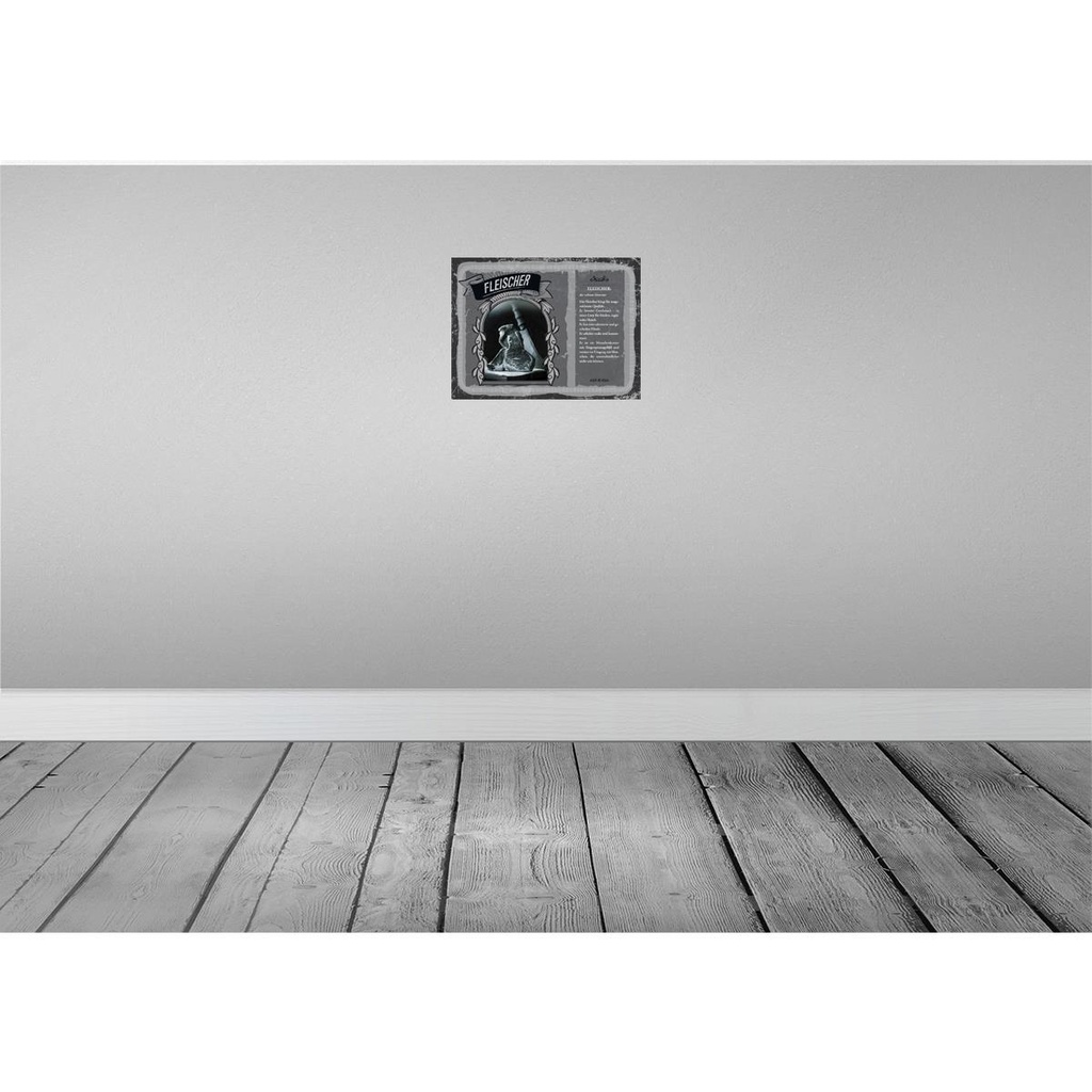 [LA-138202-H] Holzschild 30x40 cm Fleischer robuste Gourmut Qualität Beruf Arbeit Bild 2