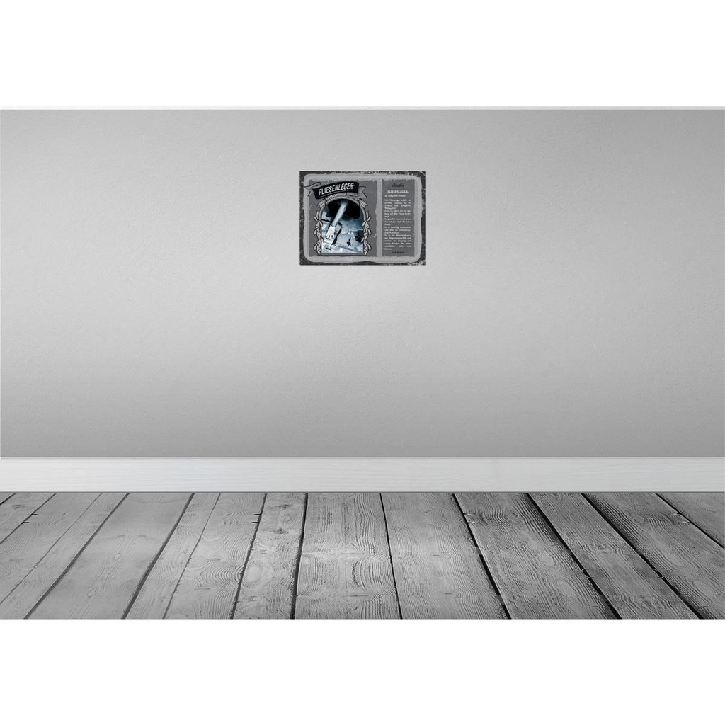 [LA-138203-H] Holzschild 30x40 cm Fliesenleger maßgenauer Gestalter Beruf Arbeit Bild 2