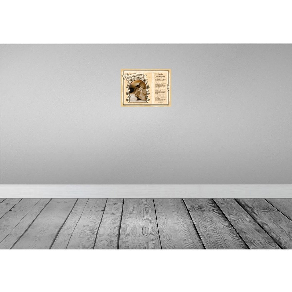 [LA-138219-H] Holzschild 30x40 cm Heilpraktiker Allrounder Optimist Beruf Arbeit Bild 2