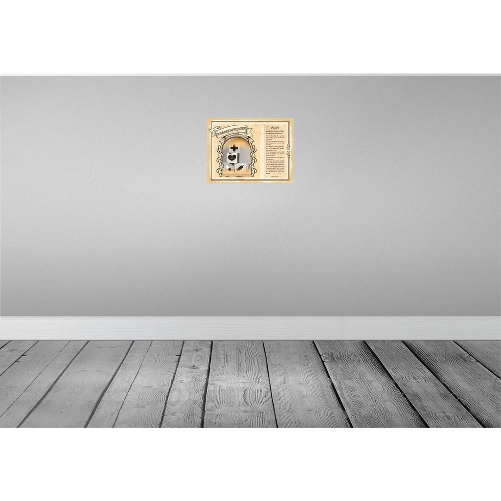 [LA-138237-H] Holzschild 30x40 cm Krankenpfleger belastbar Kraft Beruf Arbeit Bild 2