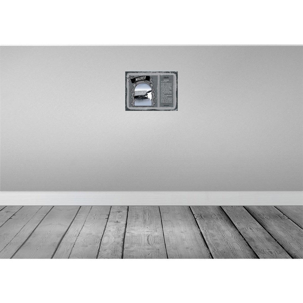 [LA-138247] Blechschild 30x40 cm Maurer körperliche Arbeit stark Beruf Bild 2