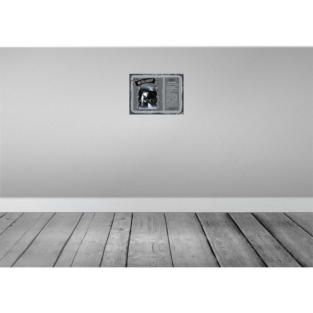 [LA-138248] Blechschild 30x40 cm Metallbauer technischer Meister Beruf Arbeit Bild 2