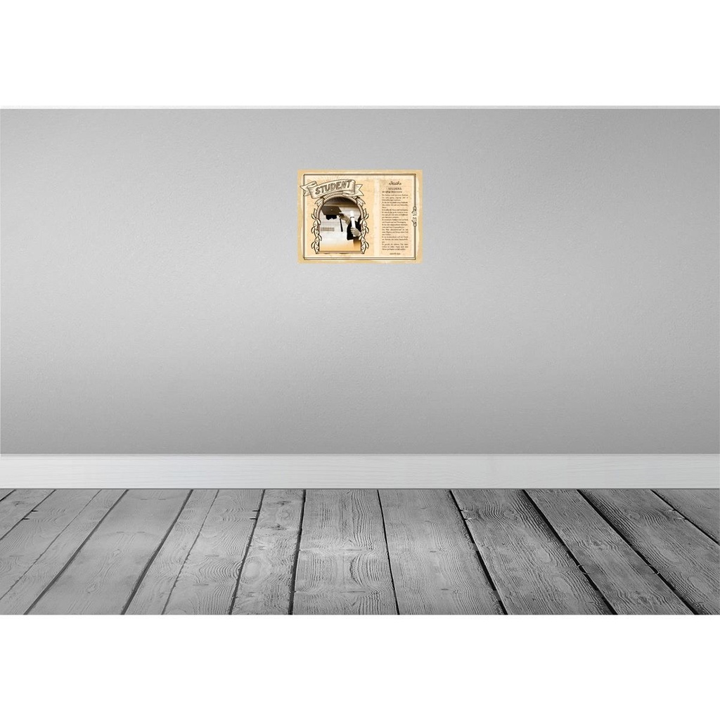 [LA-138278-H] Holzschild 30x40 cm Student der eifrige Bücherwurm Dekoration Bild 2