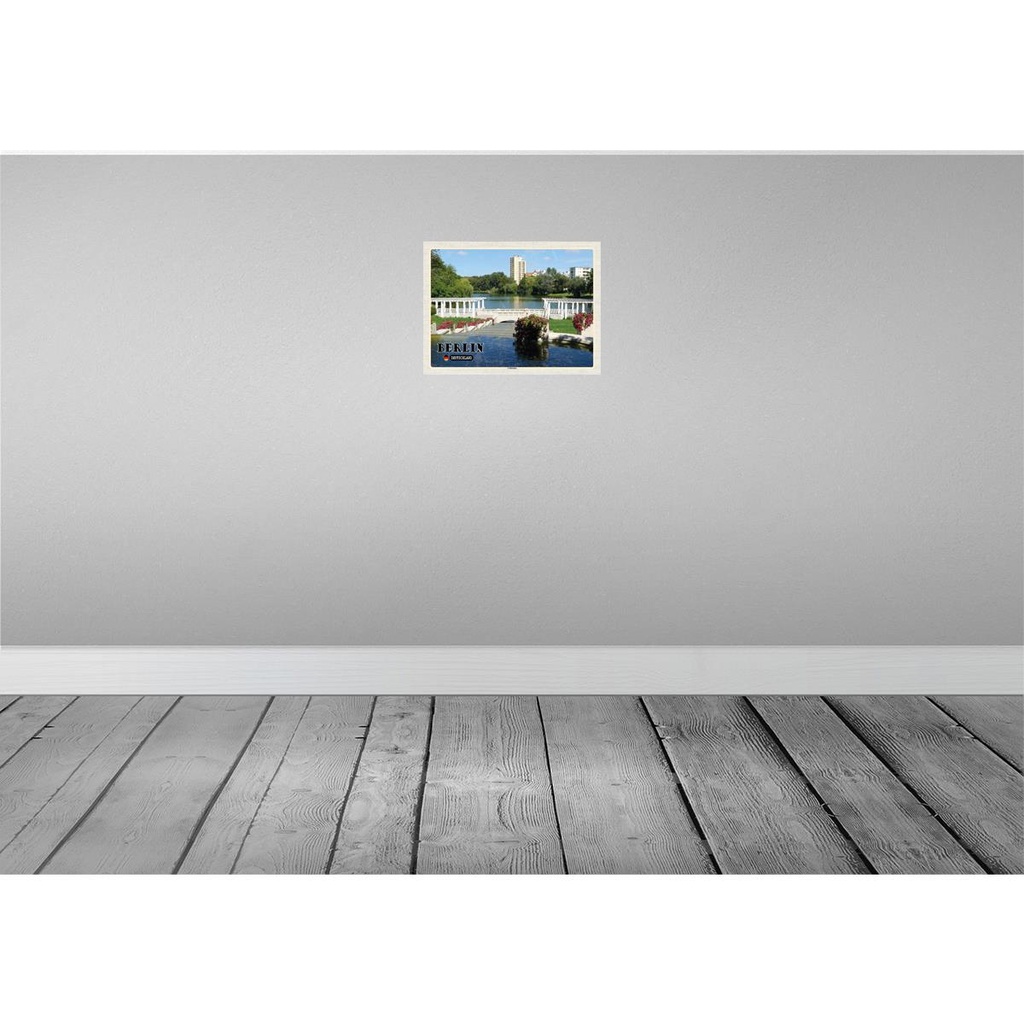 [LA-138312-H] Holzschild 30x40 cm Berlin Deutschland Lietzensee Bildmotiv Reisemotiv Straße Stadt Bild 2