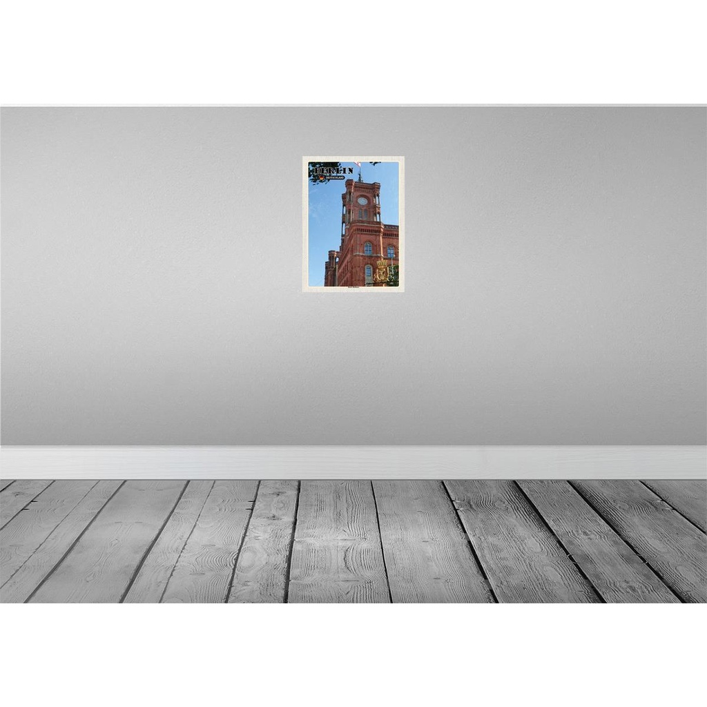 [LA-138325] Blechschild 40x30 cm Berlin rotes Rathaus Hauptstadt Bildmotiv Reisemotiv Abenteuer Reisen Urlaub Bild 2