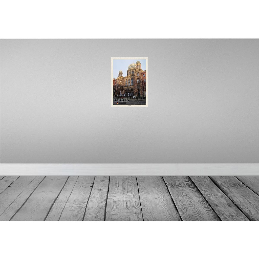 [LA-138329] Blechschild 40x30 cm Berlin Synagoge Deutschland Bildmotiv Reisemotiv Abenteuer Reisen Straße Stadt Urlaub Bild 2