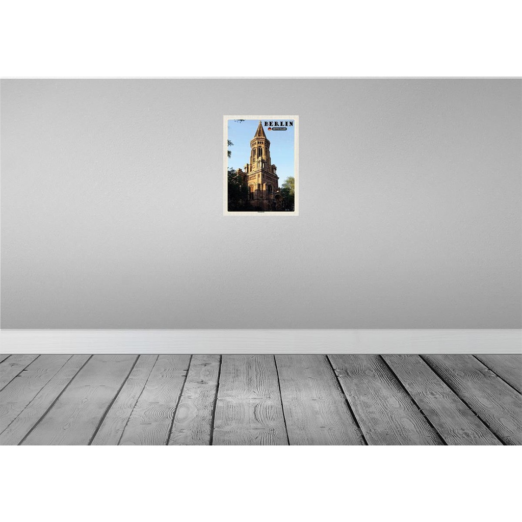 [LA-138334-H] Holzschild 40x30 cm Berlin Deutschland Zionskirche Bildmotiv Reisemotiv Abenteuer Reisen Bild 2