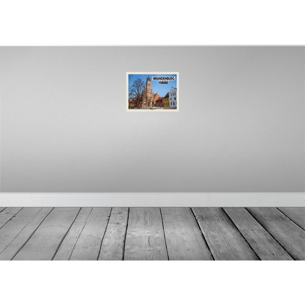 [LA-138341-H] Holzschild 30x40 cm Brandenburg an der Havel Rathaus Bildmotiv Reisemotiv Deutschland Bild 2