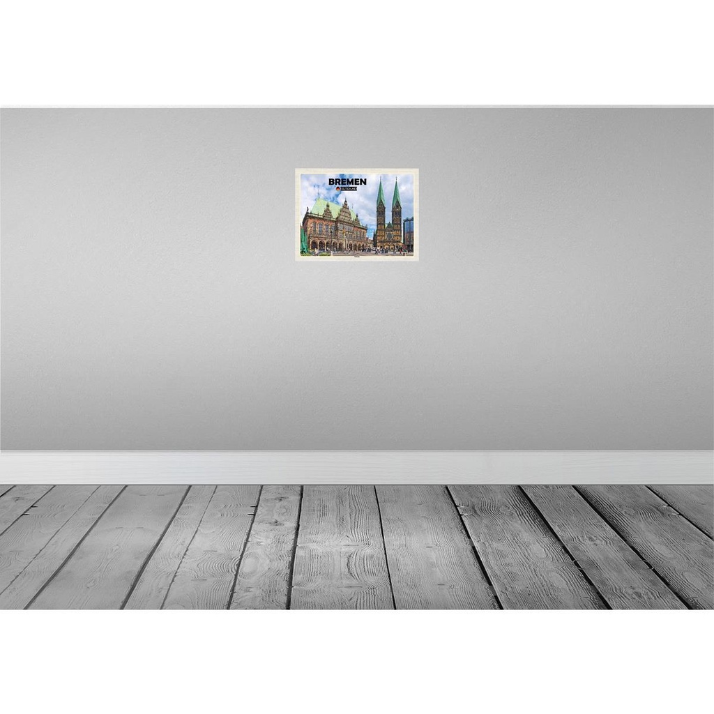 [LA-138345] Blechschild 30x40 cm Bremen Deutschland Rathaus Bildmotiv Reisemotiv Abenteuer Reisen Straße Stadt Urlaub Bild 2