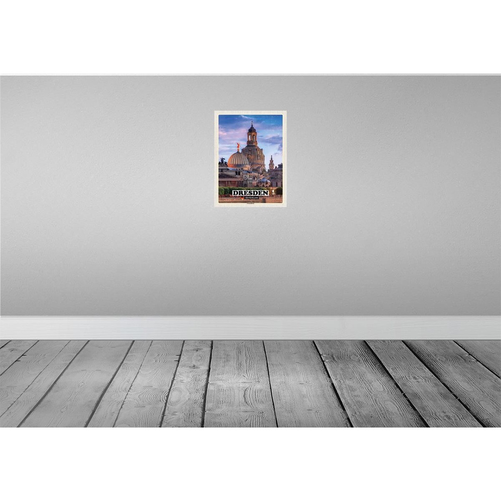 [LA-138350] Blechschild 40x30 cm Dresden Deutschland Frauenkirche Bildmotiv Reisemotiv Abenteuer Reisen Urlaub Bild 2