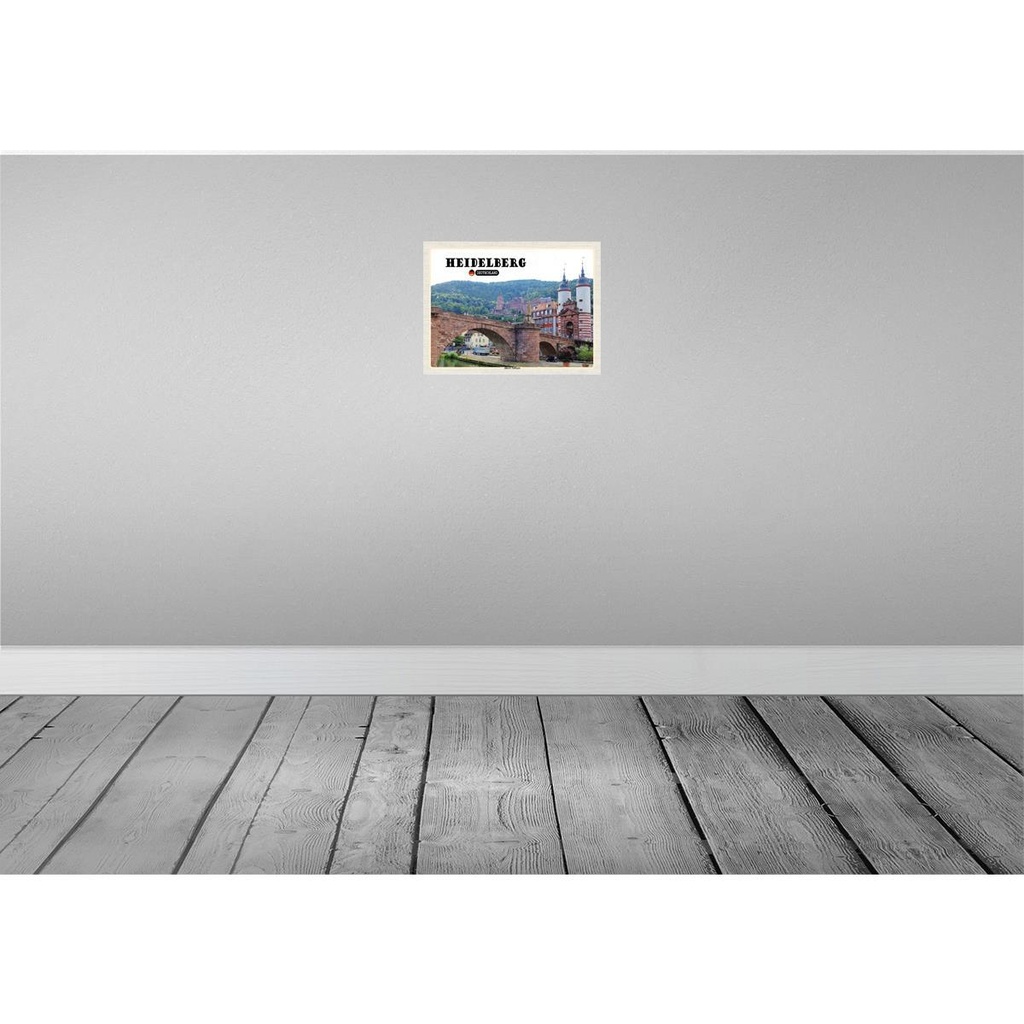 [LA-138360] Blechschild 30x40 cm Heidelberg Altstadt Torbogen Bildmotiv Reisemotiv Abenteuer Reisen Straße Stadt Urlaub Bild 2