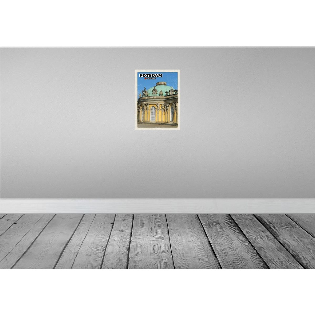 [LA-138371-H] Holzschild 40x30 cm Potsdam Schloss Sanssouci Bildmotiv Reisemotiv Straße Stadt Bild 2