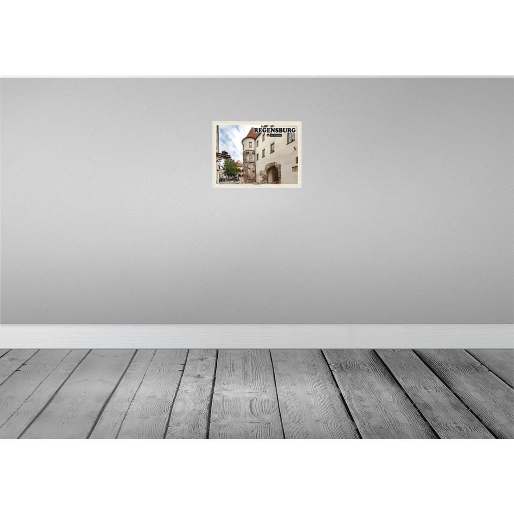 [LA-138372] Blechschild 30x40 cm Regensburg Porta Practoria Schloss Bildmotiv Reisemotiv Abenteuer Reisen Europa Urlaub Bild 2