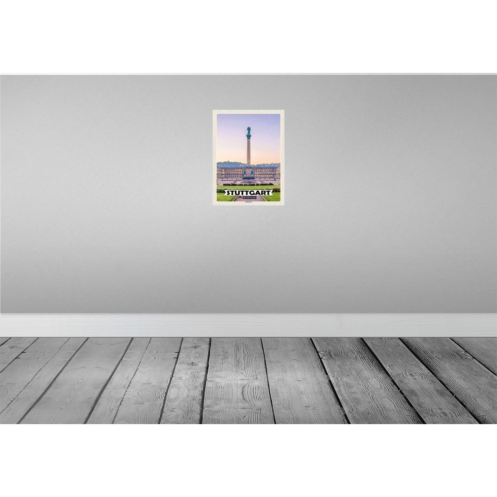 [LA-138374-H] Holzschild 40x30 cm Stuttgart Deutschland Schlossplatz Bildmotiv Reisemotiv Bild 2