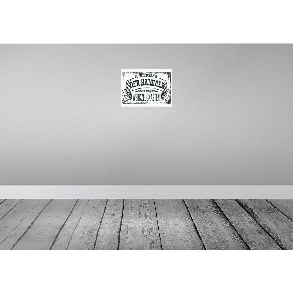 [LA-138382-H] Holzschild 30x40 cm du Bist nicht nur der Hammer Dekoration Bild 2