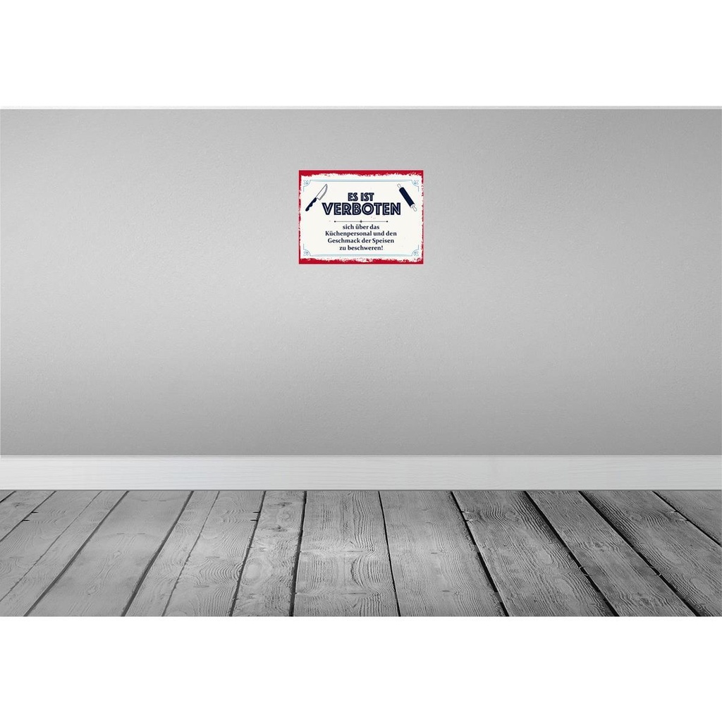 [LA-138395-H] Holzschild 30x40 cm Es ist verboten sich über das Warnschild Hinweisschild Bild 2