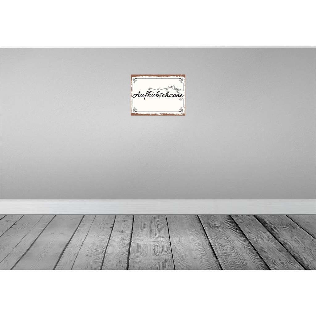 [LA-138397-H] Holzschild 30x40 cm Aufhübschzone Dekoration Bild 2
