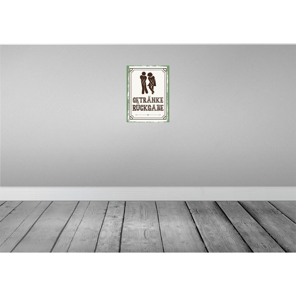 [LA-138398-H] Holzschild 40x30 cm Getränke Rückgabe grün Warnschild Hinweisschild Bild 2
