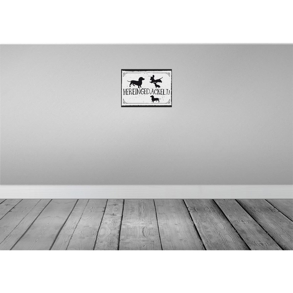 [LA-138399-H] Holzschild 30x40 cm Hereingedackelt! Dekoration Bild 2