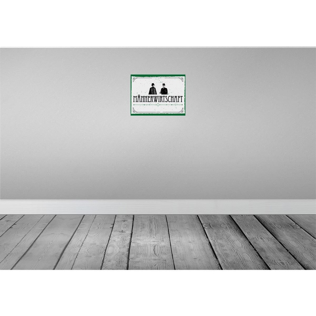 [LA-138400-H] Holzschild 30x40 cm Männerwirtshaft Männer Frauen Bild 2