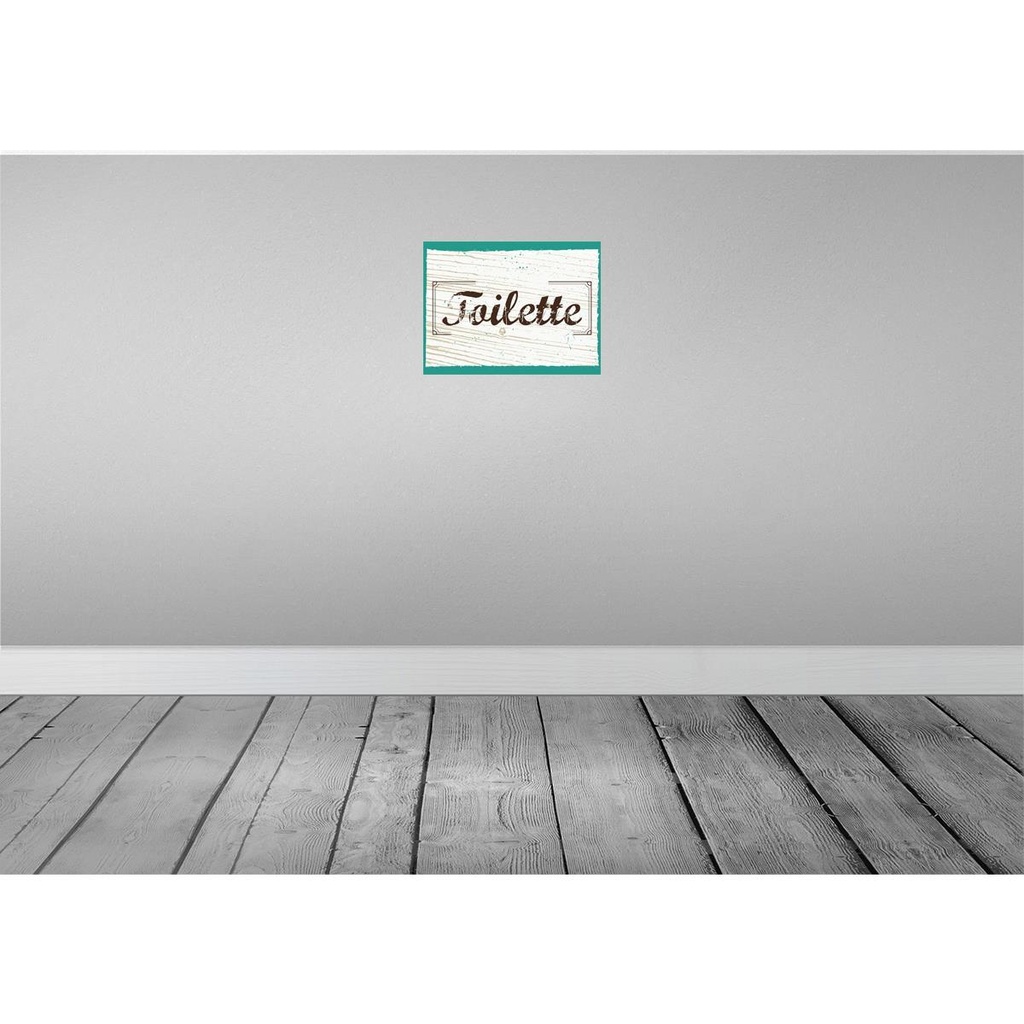 [LA-138412-H] Holzschild 30x40 cm Toilette blau braun Warnschild Hinweisschild Bild 2