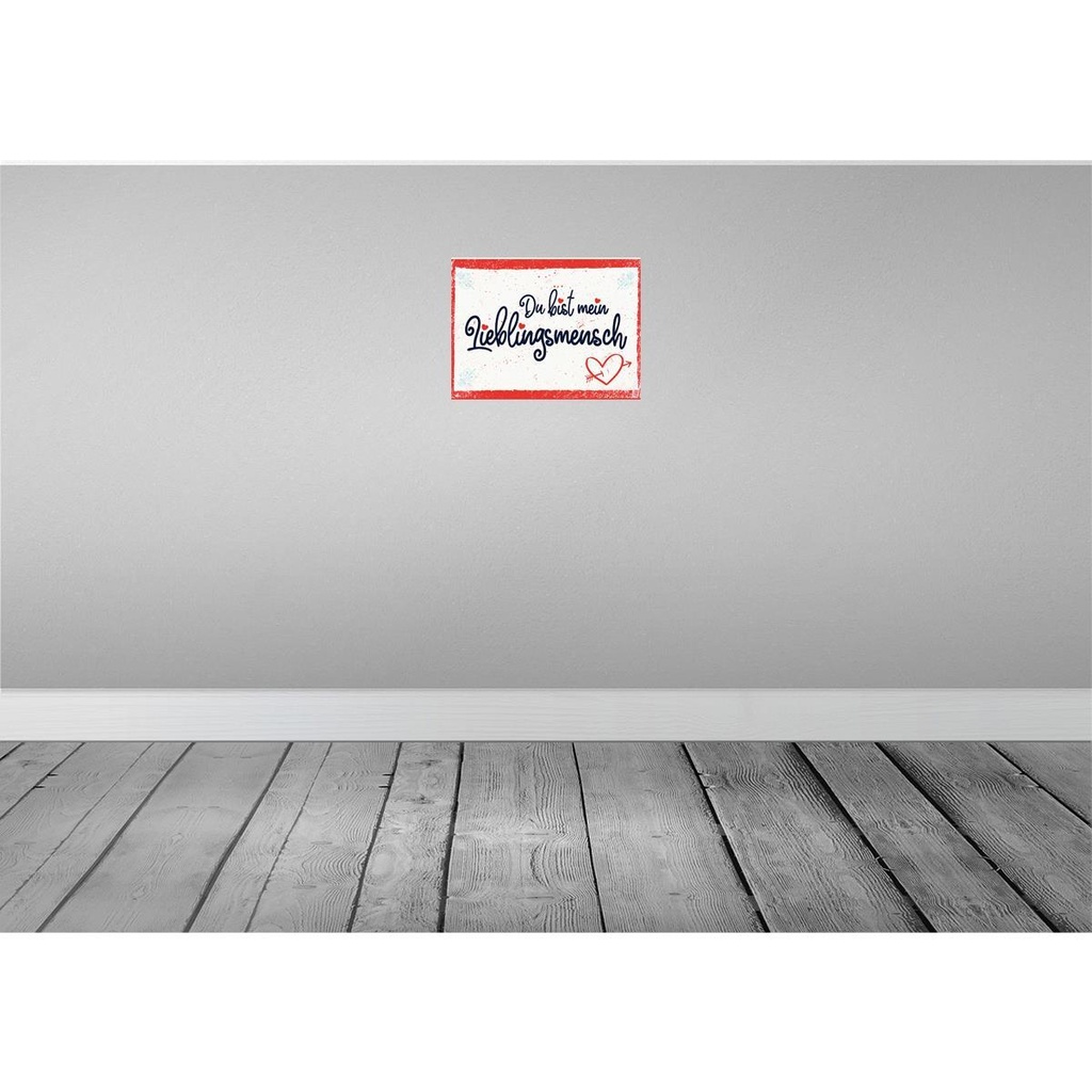 [LA-138418-H] Holzschild 30x40 cm du bist mein Lieblingsmensch Dekoration Bild 2