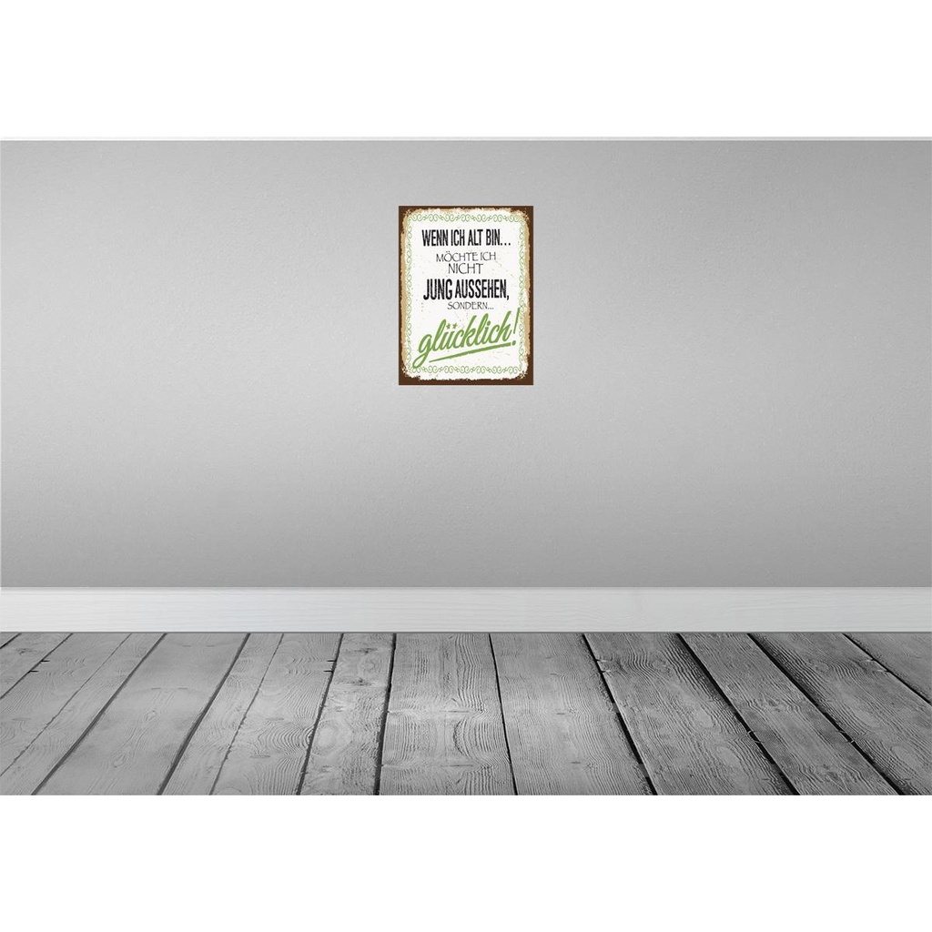 [LA-138429] Blechschild 40x30 cm Wenn ich alt bin möchte nicht Spruch Zitat Bild 2