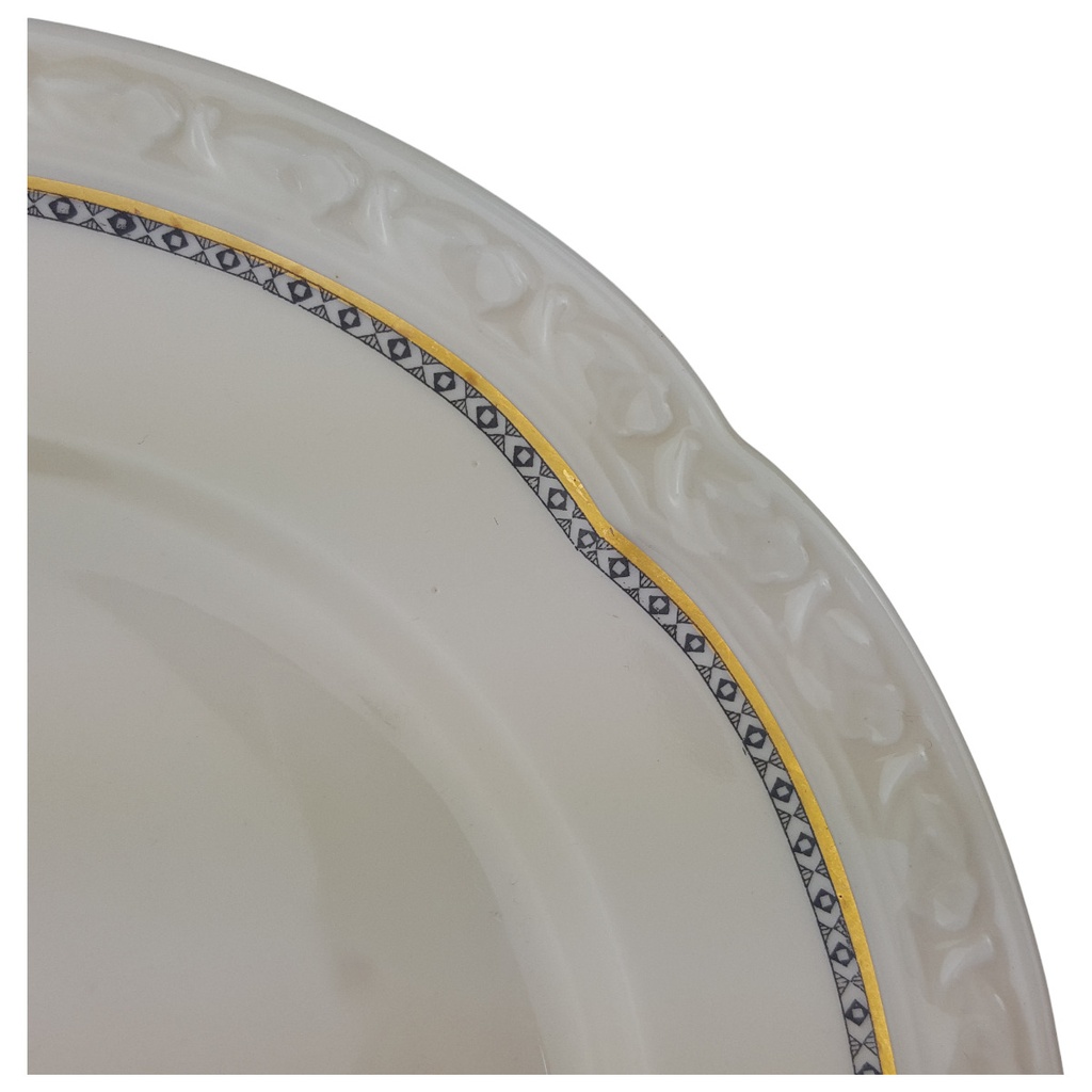 [1780757] Speiseteller 25 cm Edelstein Frauenlob Elfenbein Goldrand 6965 gebraucht - gut Bild 2