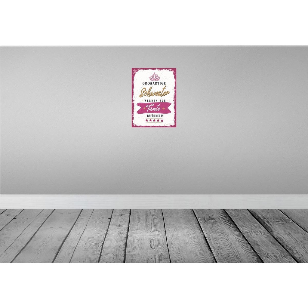 [LA-138449-H] Holzschild 40x30 cm Großartige Schwester werden zur Spruch Zitat Bild 2