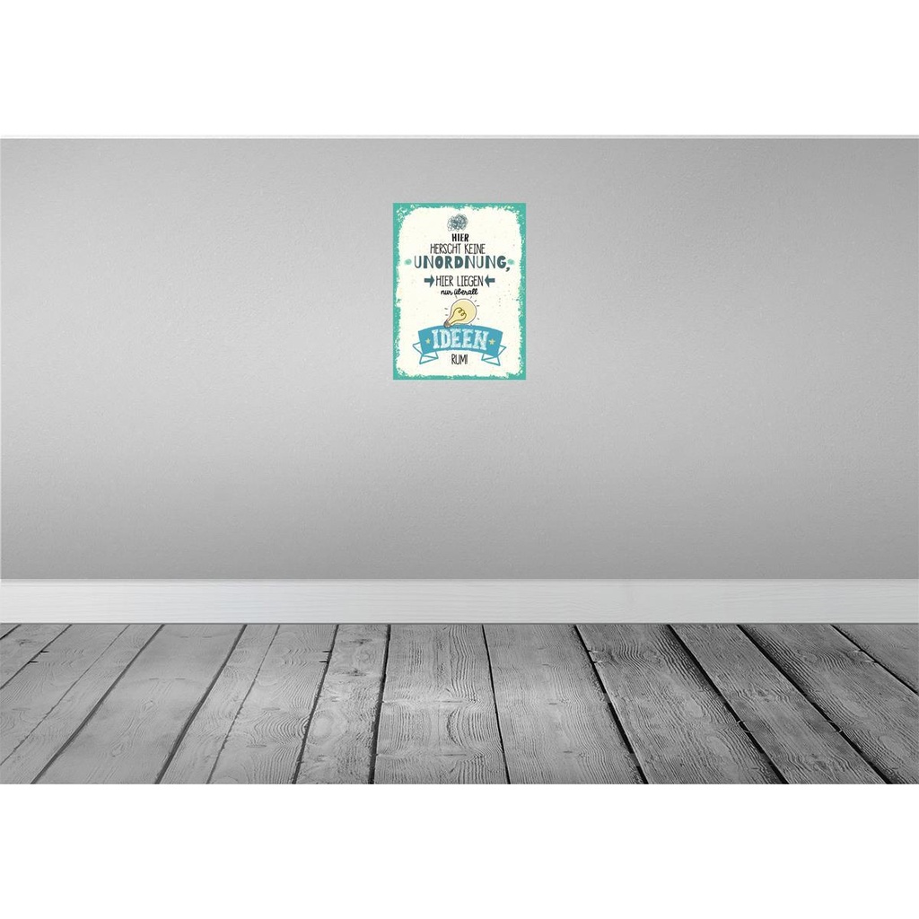 [LA-138460] Blechschild 40x30 cm Hier herscht keine Unordnung Dekoration Spruch Zitat Bild 2