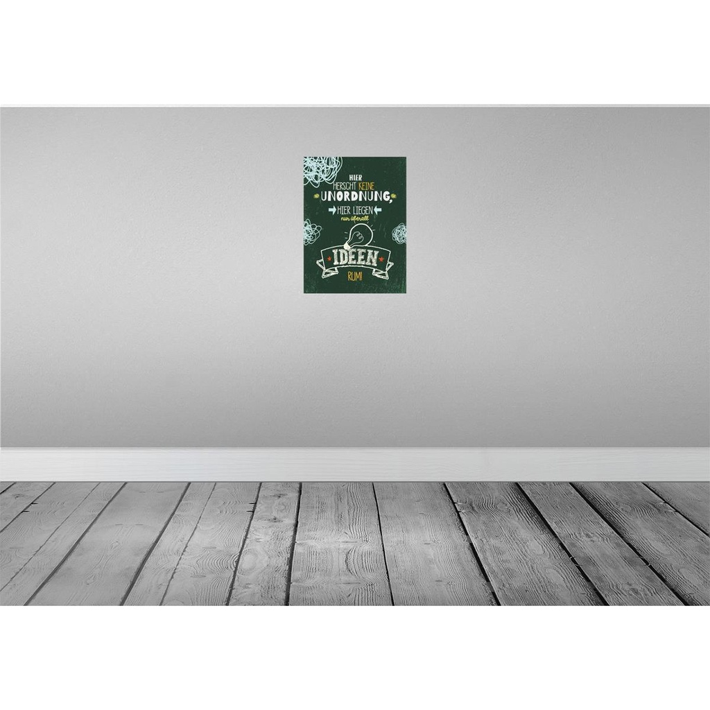 [LA-138461-H] Holzschild 40x30 cm Hier herscht keine Unordnung grün Spruch Zitat Bild 2