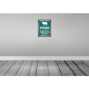[LA-138480] Blechschild 40x30 cm Sturm ist erst, wenn Schafe blau Spruch Zitat Bild 2