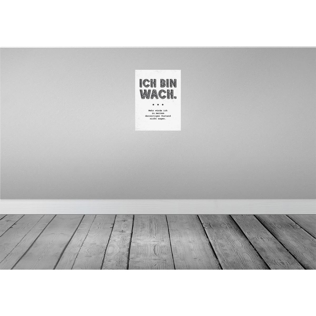 [LA-138496] Blechschild 40x30 cm lustig Zustand Ich bin wach Witz Humor Spaß Dekoration Bild 2