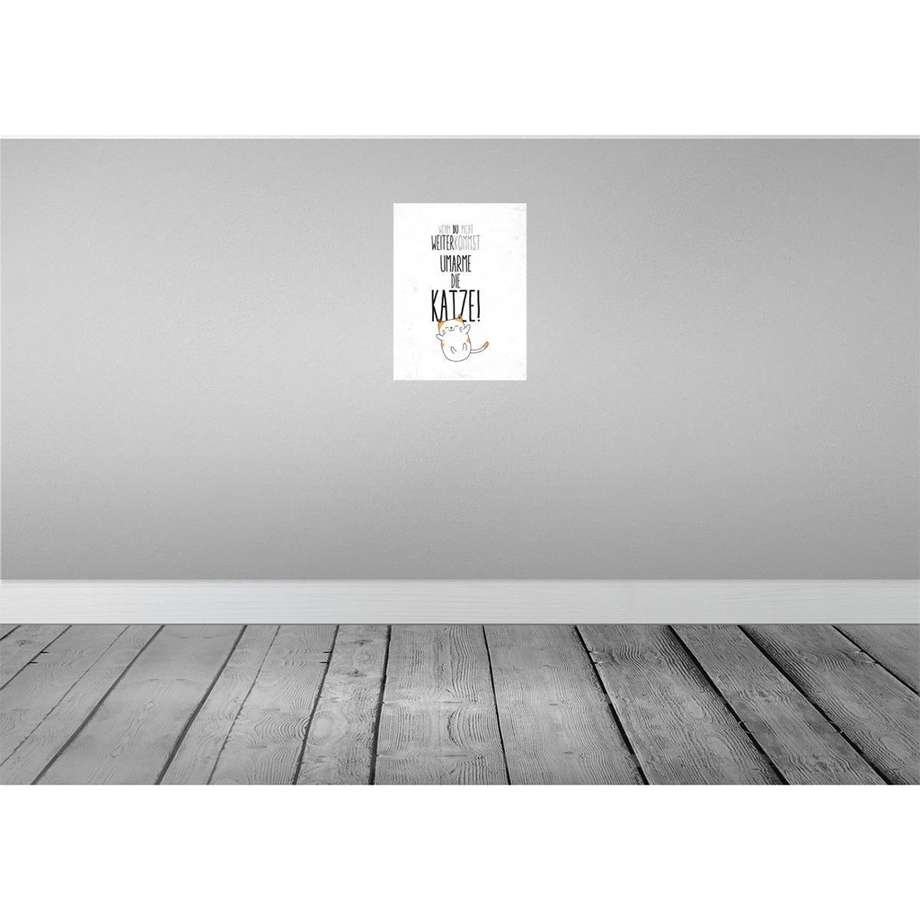 [LA-138501] Blechschild 40x30 cm Katze nicht weiter kommst umarme Tier Haustier Bild 2