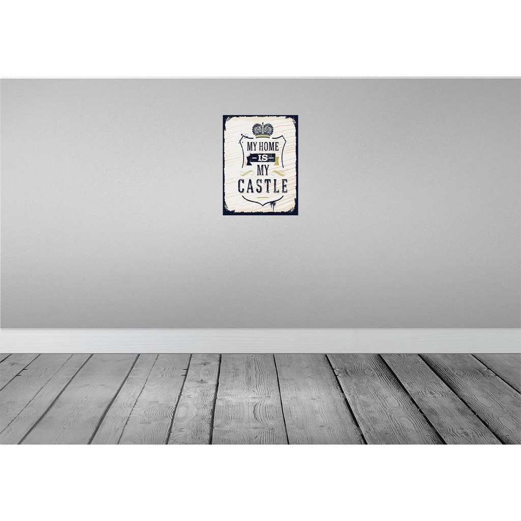 [LA-138524-H] Holzschild 40x30 cm My home is Castle Dekoration Bild 2