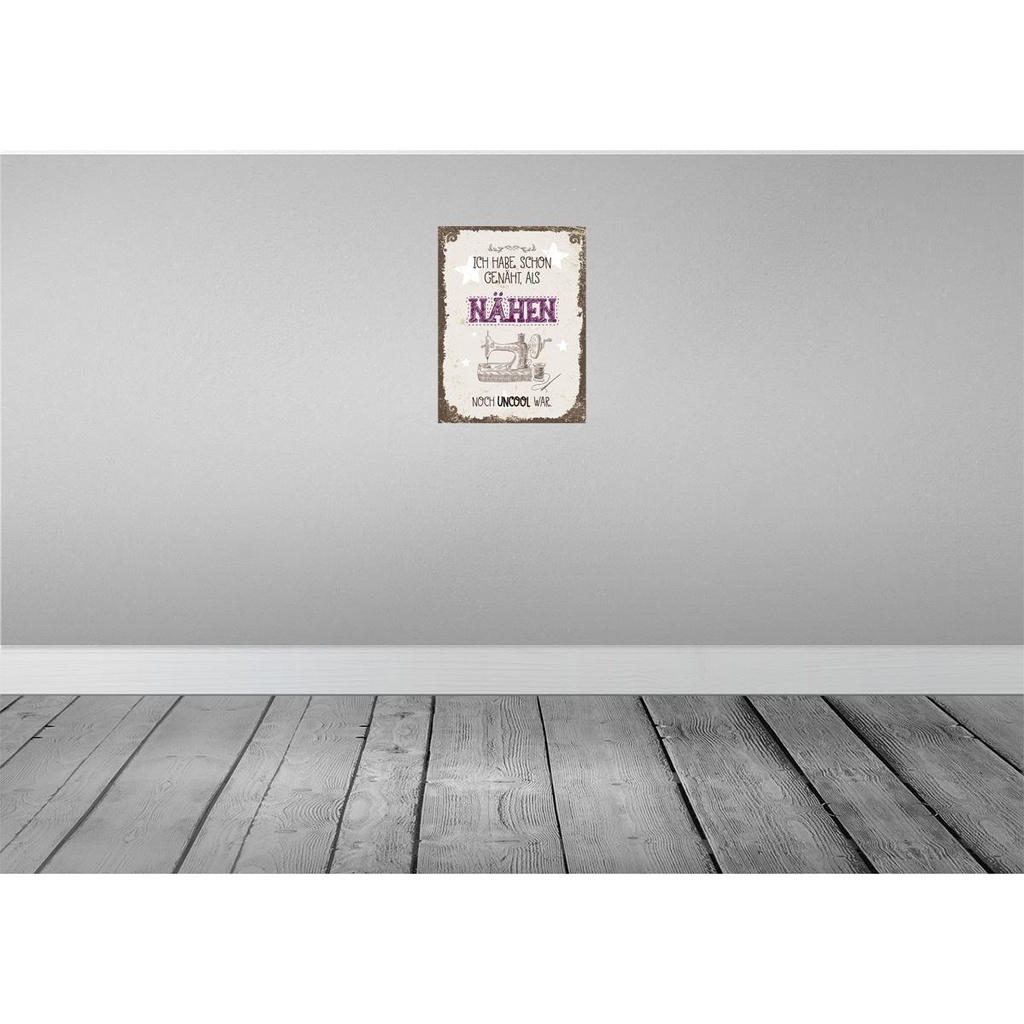 [LA-138538-H] Holzschild 40x30 cm NÄHEN ich habe schon genäht Sport Hobby Bild 2