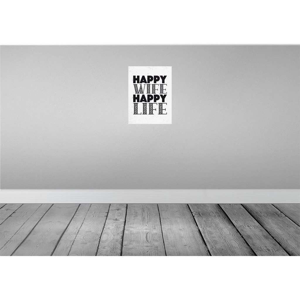 [LA-138541] Blechschild 40x30 cm Frau Happy wife Life Männer Frauen Spruch Zitat Bild 2
