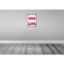 [LA-138542-H] Holzschild 40x30 cm Frau Happy wife Life Männer Frauen Bild 2