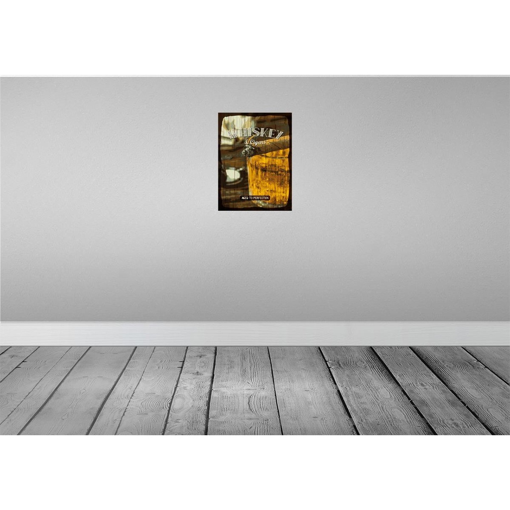 [LA-138561] Blechschild 40x30 cm Whiskey & Cigars aced to perfection Essen Trinken Bild 2