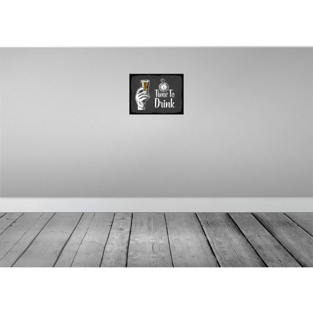 [LA-138567-H] Holzschild 30x40 cm Alkohol Time to Drink Essen Trinken Bild 2