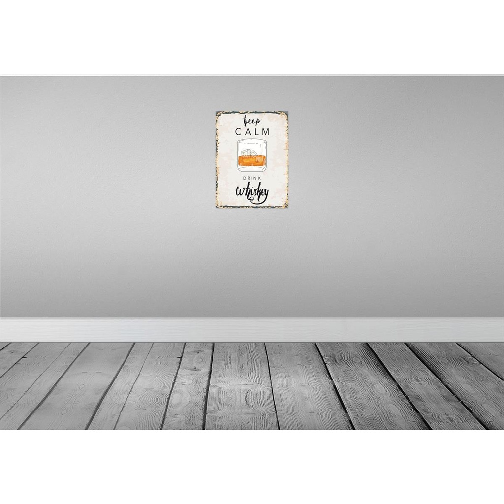 [LA-138581] Blechschild 40x30 cm Alkohol Keep Calm Drink Whisky Spruch Zitat Bild 2