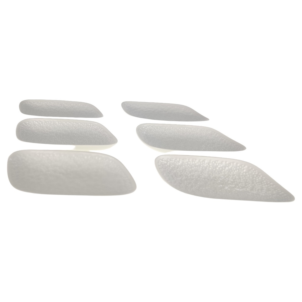 [1806045] Schälchen L 13,3 B 7,3 Hutschenreuther Braille-Muster weiß Hans Achtziger Porzellan gebraucht-sehr gut Bild 2