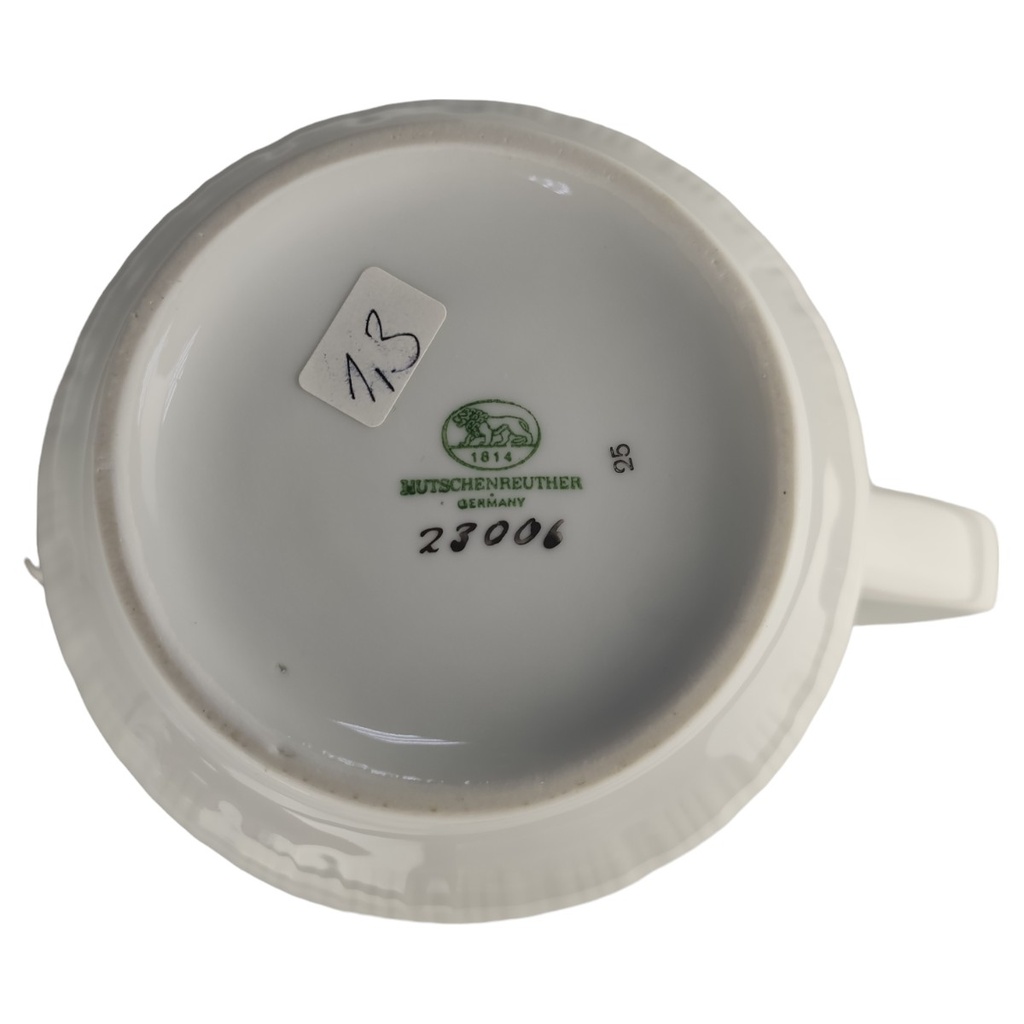[1806084] Kaffeekanne 1,3 L H 19,5 L 21,5 B 11,5 Hutschenreuther Relief Platinrand Porzellan gebraucht-sehr gut Bild 4