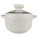 [1806085] Ragoutterrine 1,6 L H 15 L 22 B 16,7 Hutschenreuther Relief Platinrand Porzellan gebraucht-sehr gut Bild 2