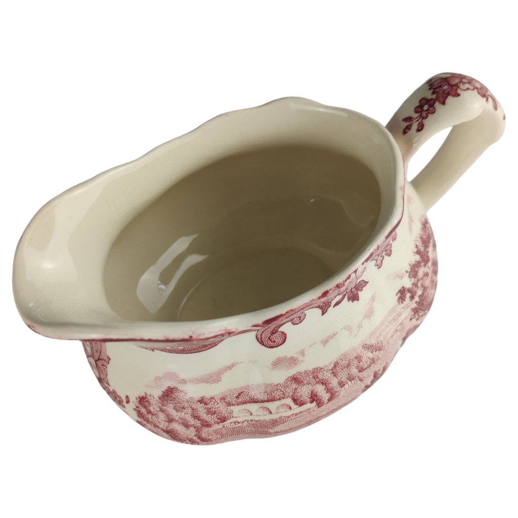 [1806164] Milchkännchen H 7 L 12,3 B 8,3 Palissy Avon Scenes Rot Keramik gebraucht-gut Bild 2